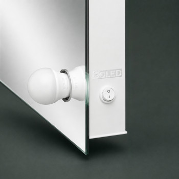 Lustro wizażowe 90x60cm z żarówkami 4000K | Sklep Soled