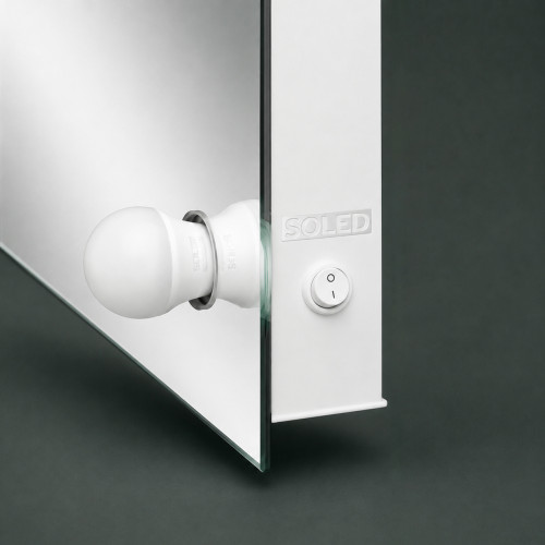 Lustro do toaletki i makijażu z żarówkami LED 200x100cm – lustra do wizażu | Sklep Soled
