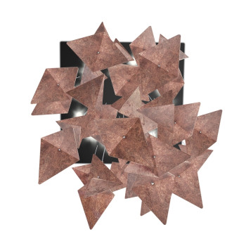 Industrialny metalowy żyrandol HIVE, geometryczno-organiczny, rdzawy