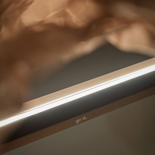 Żyrandol VISION 230 cm ze stalowej siatki, złoty, z podświetleniem LED