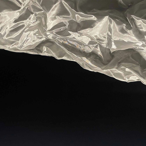 Żyrandol VISION 160 cm ze stalowej siatki, srebrny, z podświetleniem LED
