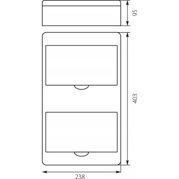 Rozdzielnica natynkowa IP40 2x8