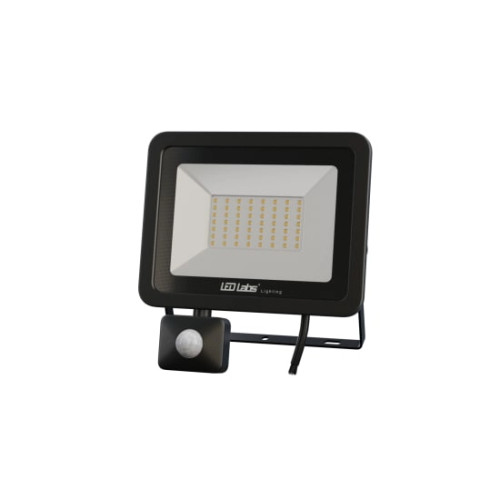 Reflektor LED 50W z czujnikiem ruchu, neutralna barwa światła, do garażu i warsztatu