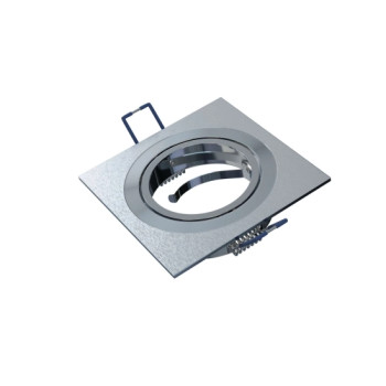 Oprawa sufitowa LED GABI kwadratowa srebrna regulowana, wpuszczana aluminium