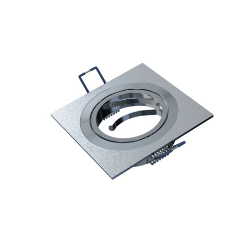 Oprawa sufitowa LED GABI kwadratowa srebrna regulowana, wpuszczana aluminium