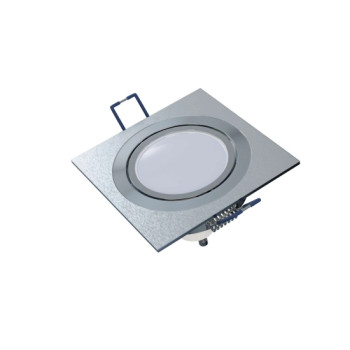 Oprawa sufitowa LED GABI kwadratowa srebrna regulowana, wpuszczana aluminium