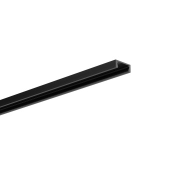 MICRO-PLUS - 3m - Profil aluminiowy LED wpuszczany niskoprofilowy do mebli kuchennych czarny