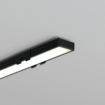 MICRO-PLUS - 3m - Profil aluminiowy LED wpuszczany niskoprofilowy do mebli kuchennych czarny