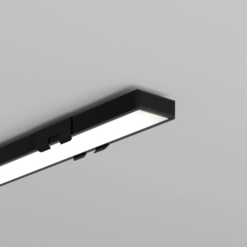 MICRO-PLUS - 3m - Profil aluminiowy LED wpuszczany niskoprofilowy do mebli kuchennych czarny