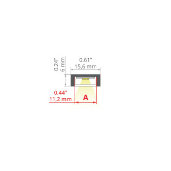 MICRO-PLUS - 3m - Profil aluminiowy LED wpuszczany niskoprofilowy do mebli kuchennych czarny