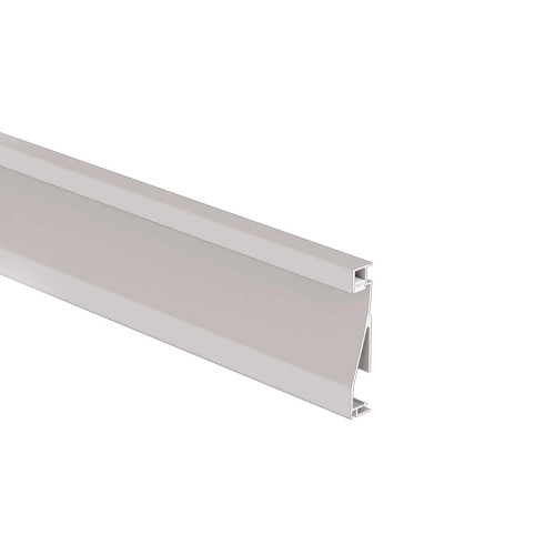 OLIS - Podświetlana listwa przypodłogowa 2m - Profil aluminiowy LED natynkowy listwa przypodłogowa maskująca dylatację srebrny