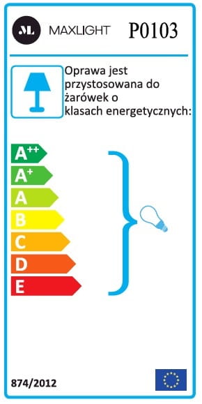 Etykieta energetyczna lampy wiszącej Amsterdam
